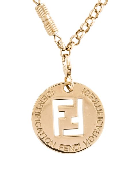 identification fendi necklace|vintage fendi necklace.